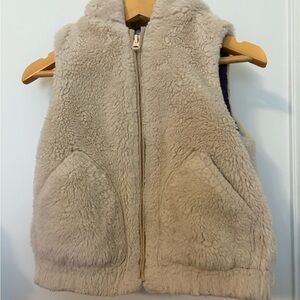 Zara Kids' Tan Fleece Vest 12/18m